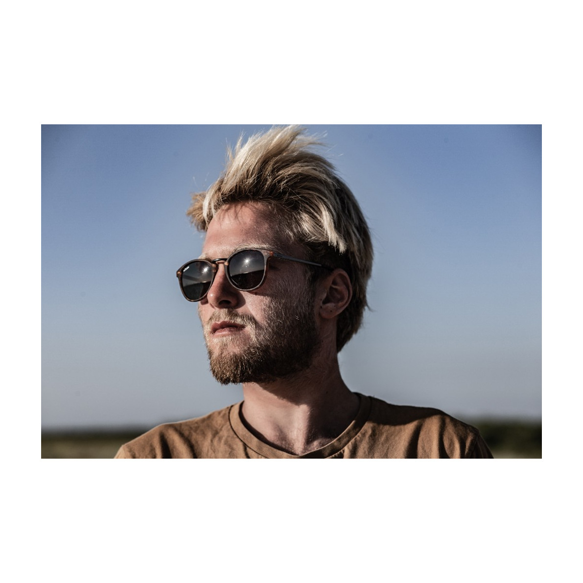 Twindrop Bleu: Square herbal sunglasses on sale